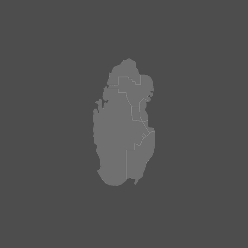 Preview of Blank Map of Qatar Municipalities (Dark)