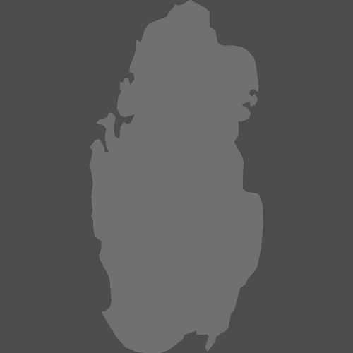 Preview of Blank Printable Map of Qatar Municipalities (Dark Theme)