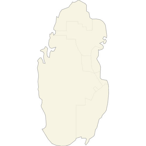 Preview of Blank Printable Map of Qatar Municipalities