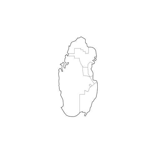 Preview of Outline Map of Qatar Municipalities