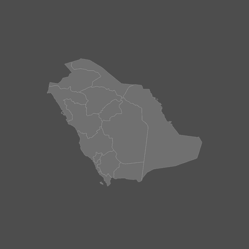 Preview of Blank Map of Saudi Arabia Provinces (Dark)