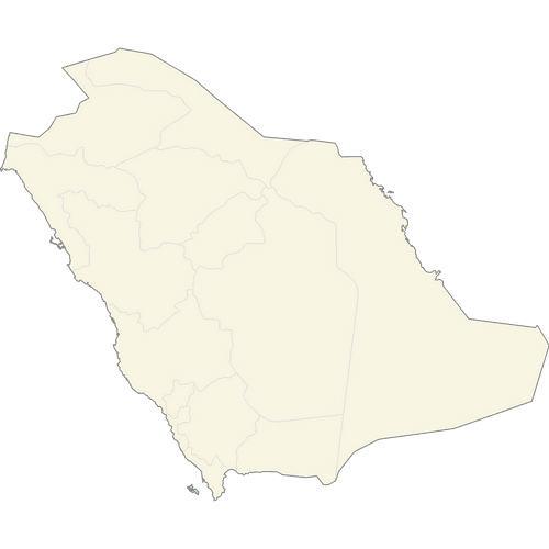 Preview of Blank Printable Map of Saudi Arabia Provinces