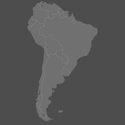 Preview of Blank Map of South America (Dark)