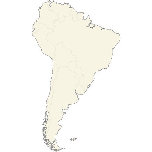 Preview of Blank Printable Map of South America