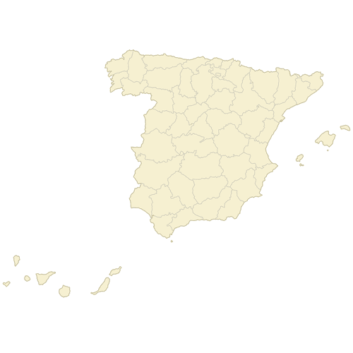 Preview of Blank Map of Spain Provinces