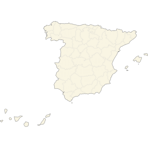 Preview of Blank Printable Map of Spain Provinces