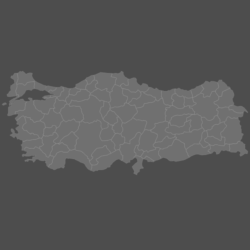 Preview of Blank Map of Turkey (Dark)