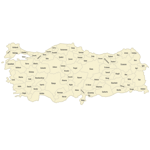 Preview of Labeled Map of Turkey