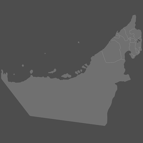 Preview of Blank Map of United Arab Emirates (Dark)