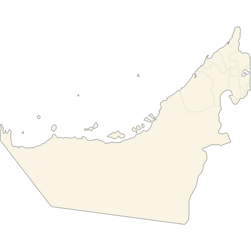 Preview of Blank Printable Map of United Arab Emirates