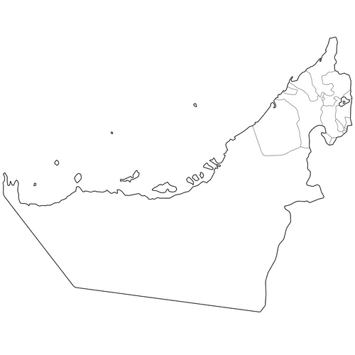 Preview of Outline Map of United Arab Emirates