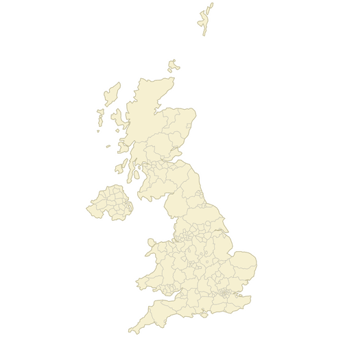 Preview of Blank Map of United Kingdom Counties