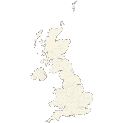 Preview of Blank Printable Map of United Kingdom Counties