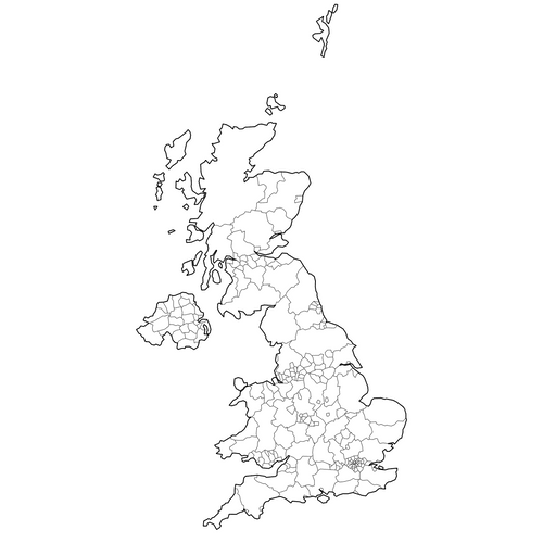 Preview of Outline Map of United Kingdom Counties