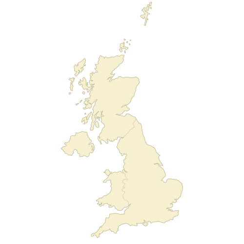 Preview of Blank Map of United Kindgdom Countries