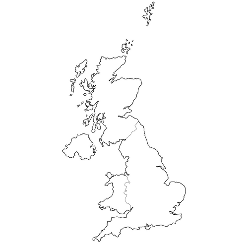 Preview of Outline Map of United Kindgdom Countries