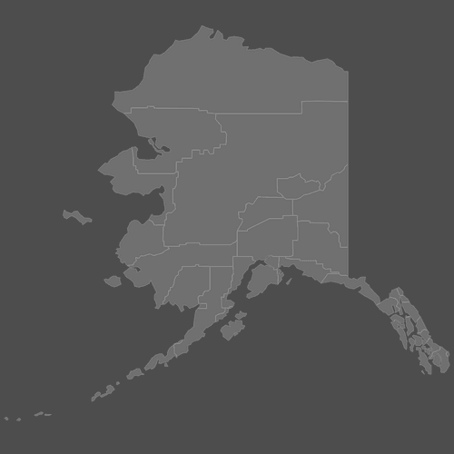 Preview of Blank Map of Alaska Counties (Dark)