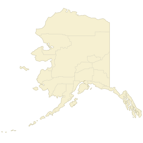 Preview of Blank Map of Alaska Counties