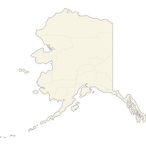 Preview of Blank Printable Map of Alaska Counties