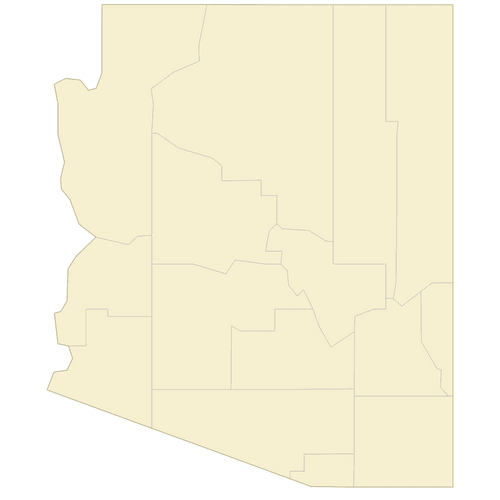 Preview of Blank Map of Arizona Counties