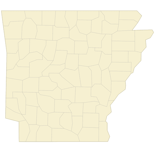 Preview of Blank Map of Arkansas Counties