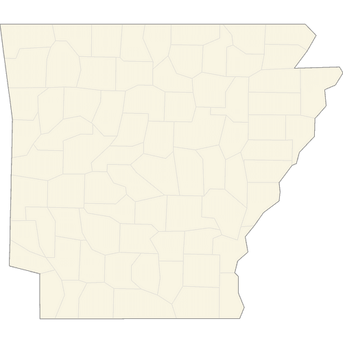 Preview of Blank Printable Map of Arkansas Counties