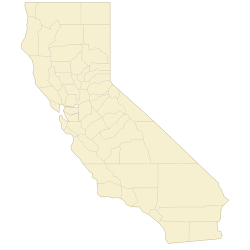 Preview of Blank Map of California Counties