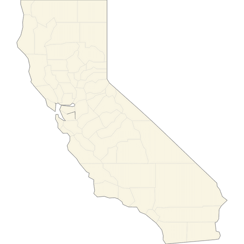 Preview of Blank Printable Map of California Counties