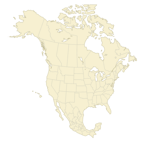 Preview of Vector Map of Canada, USA and Mexico