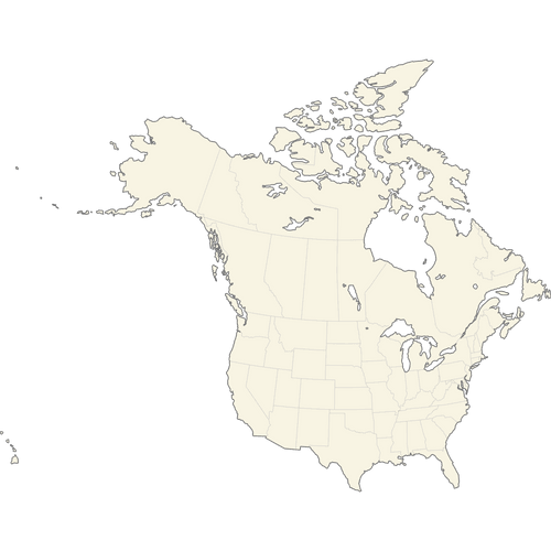 Preview of Blank Printable Map of the United States and Canada