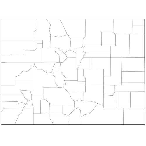 Preview of Outline Map of Colorado Counties