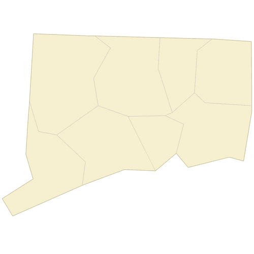 Preview of Blank Map of Connecticut Counties