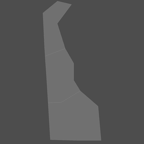 Preview of Blank Map of Delaware Counties (Dark)