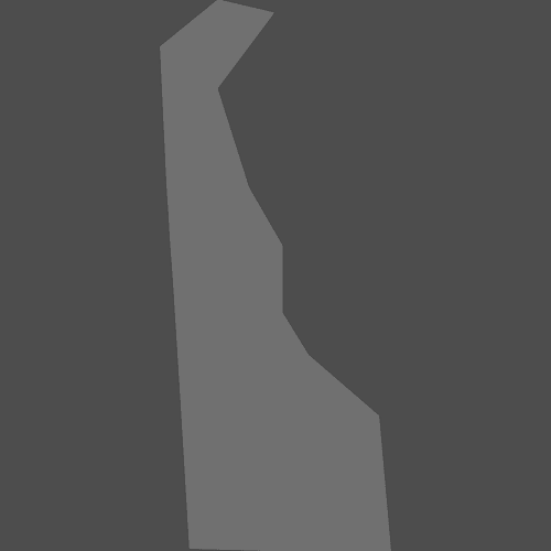 Preview of Blank Printable Map of Delaware Counties (Dark Theme)