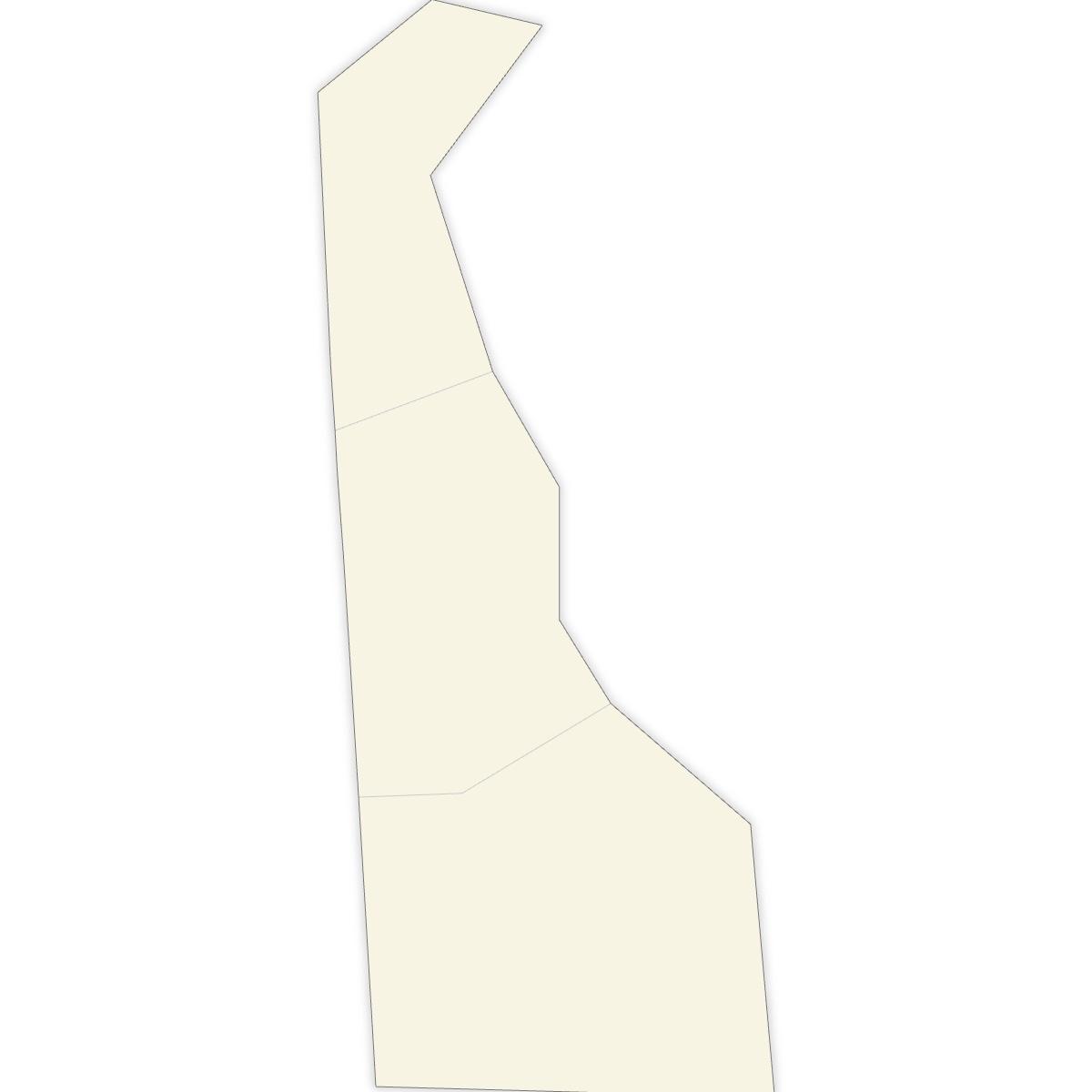 Blank Map of Delaware Counties