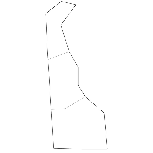 Preview of Outline Map of Delaware Counties