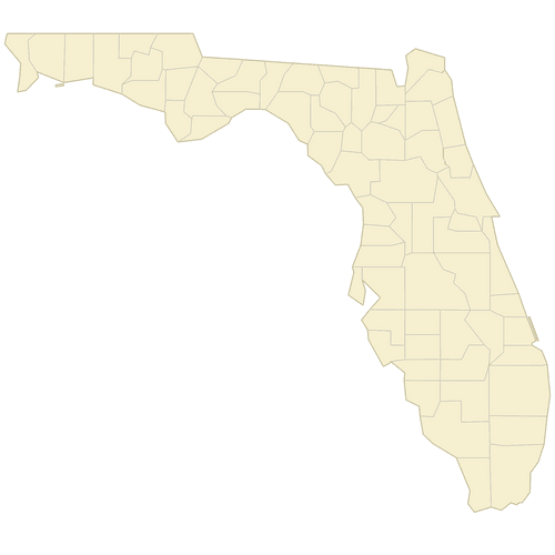 Preview of Blank Map of Florida Counties