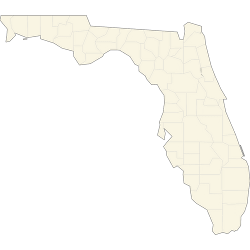 Preview of Blank Printable Map of Florida Counties