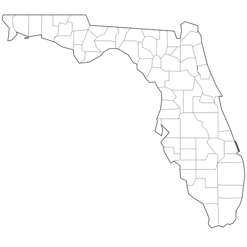 Preview of Outline Map of Florida Counties