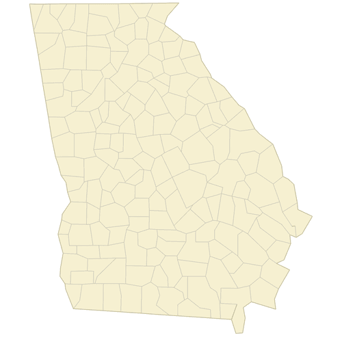 Preview of Blank Map of Georgia Counties