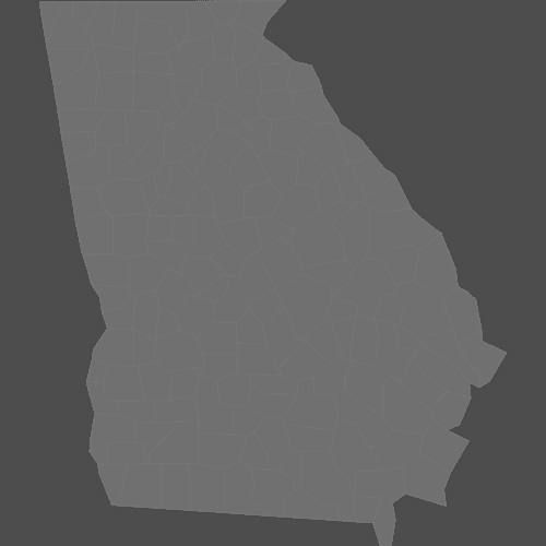 Preview of Blank Printable Map of Georgia Counties (Dark Theme)