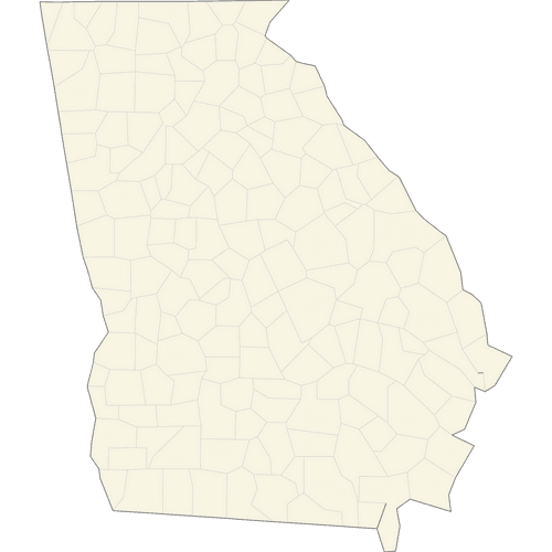 Preview of Blank Printable Map of Georgia Counties