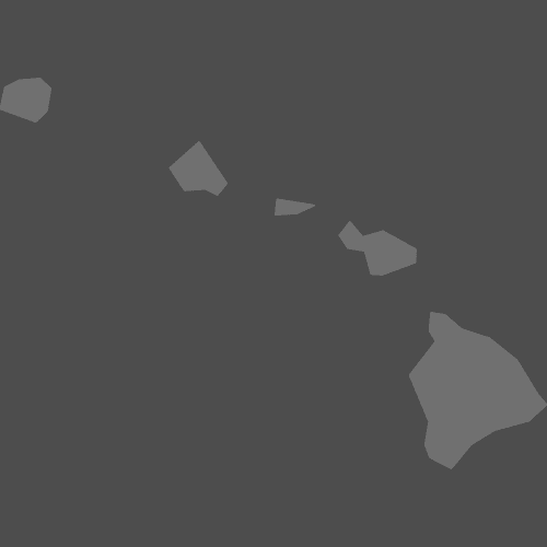 Preview of Blank Printable Map of Hawaii Counties (Dark Theme)