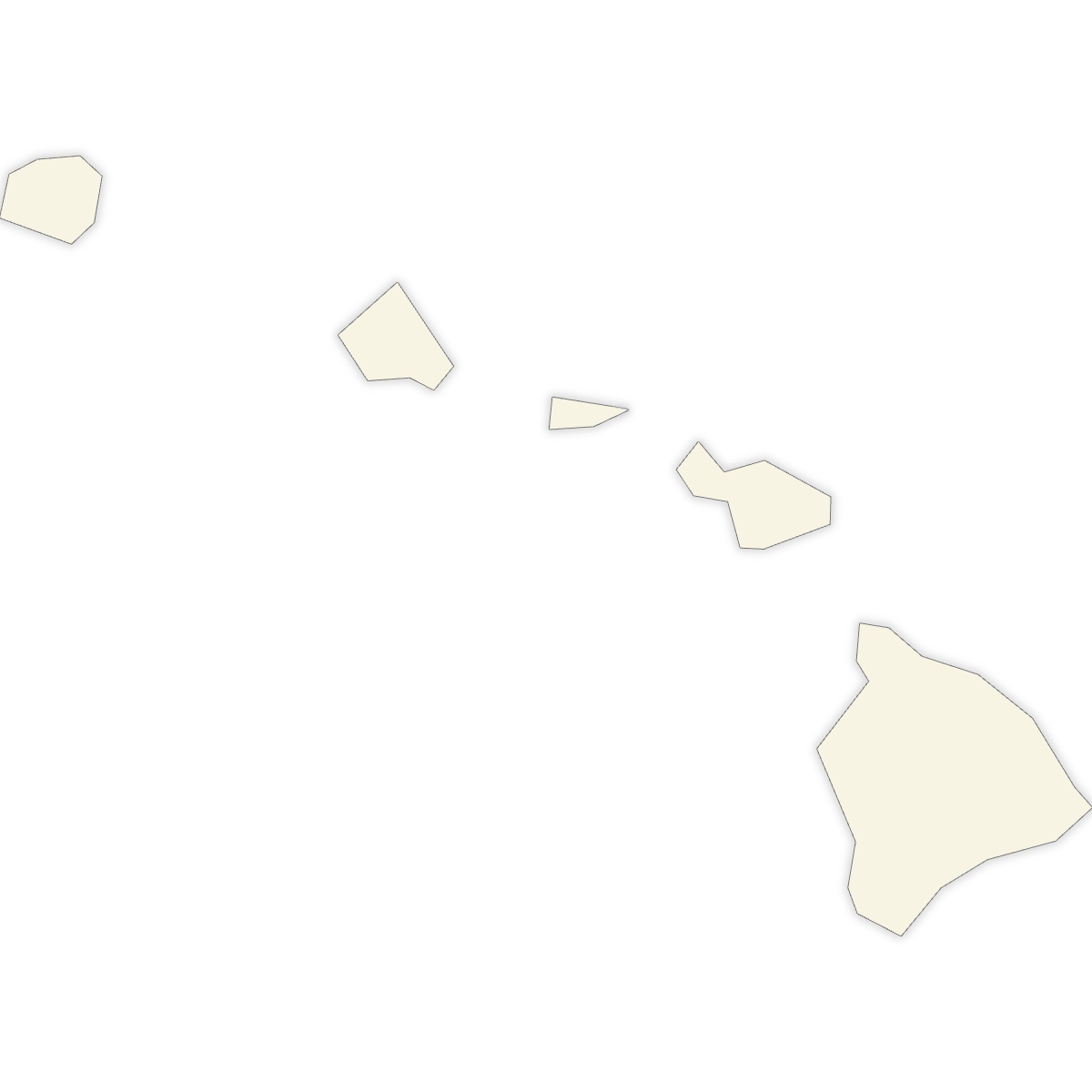 Blank Map of Hawaii Counties