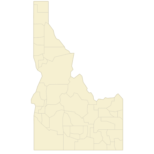 Preview of Blank Map of Idaho Counties