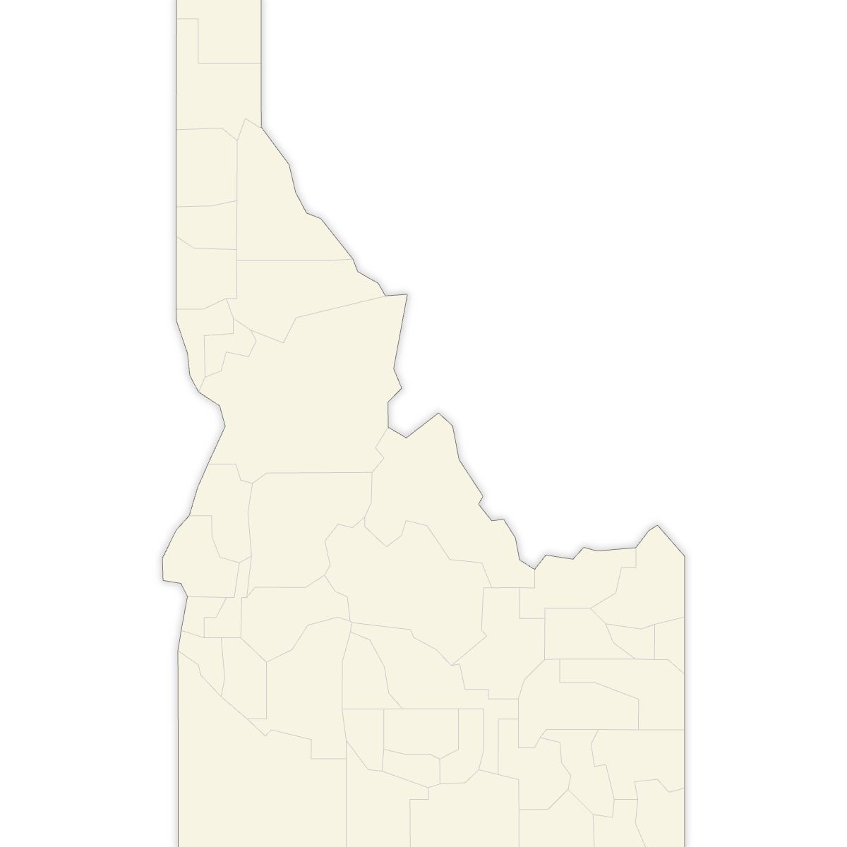 Blank Map of Idaho Counties