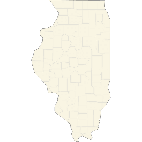 Preview of Blank Printable Map of Illinois Counties