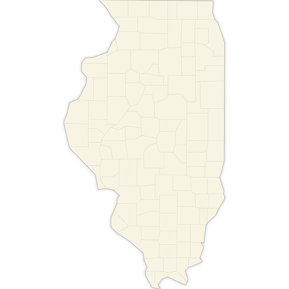 Blank Map of Illinois Counties