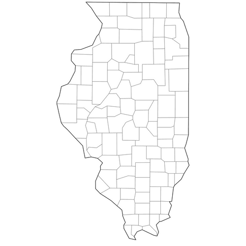 Preview of Outline Map of Illinois Counties