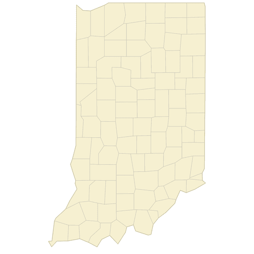 Preview of Blank Map of Indiana Counties